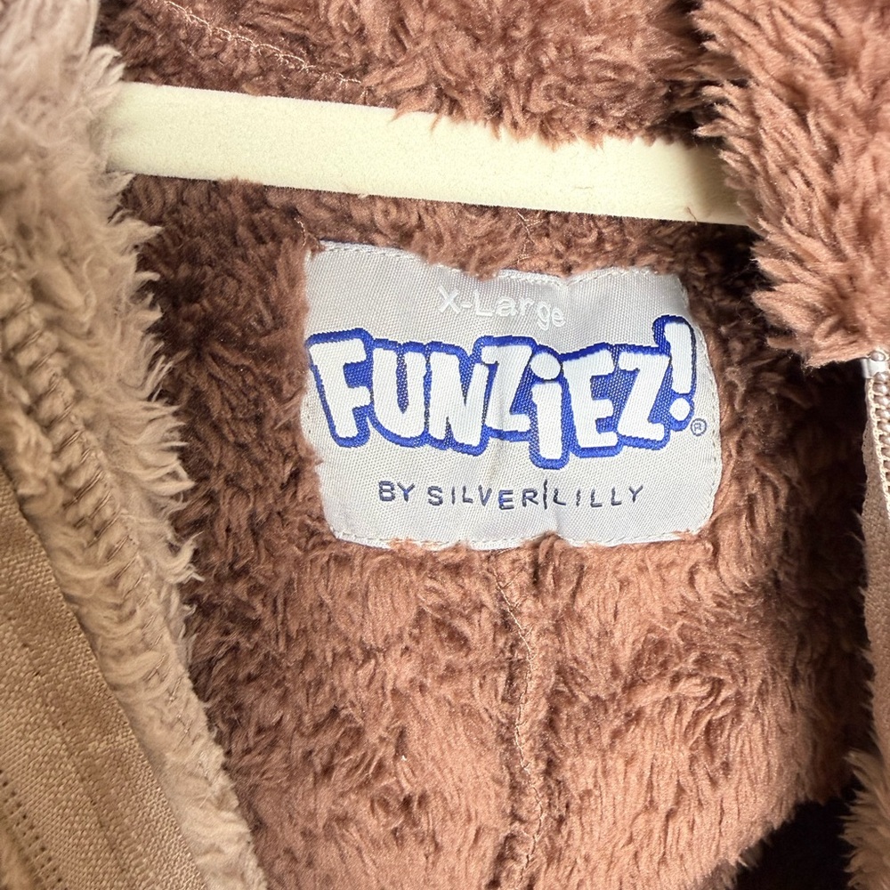 🐻 Funzie! Bear Plush Hooded One-Piece Pajama / Costume – XL - Picture 5 of 12